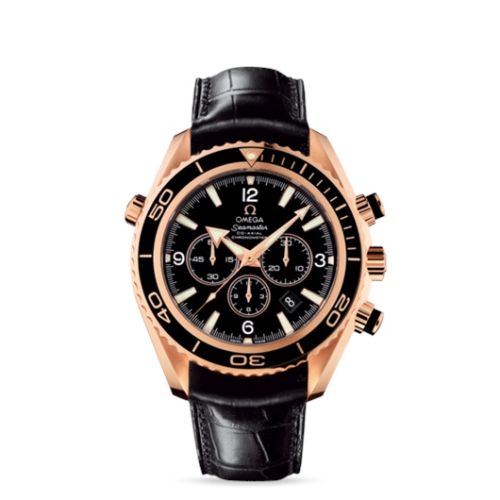 Omega Seamaster Planet Ocean 600M Co-Axial 45.5 Chronograph Red Gold / Black / Alligator
